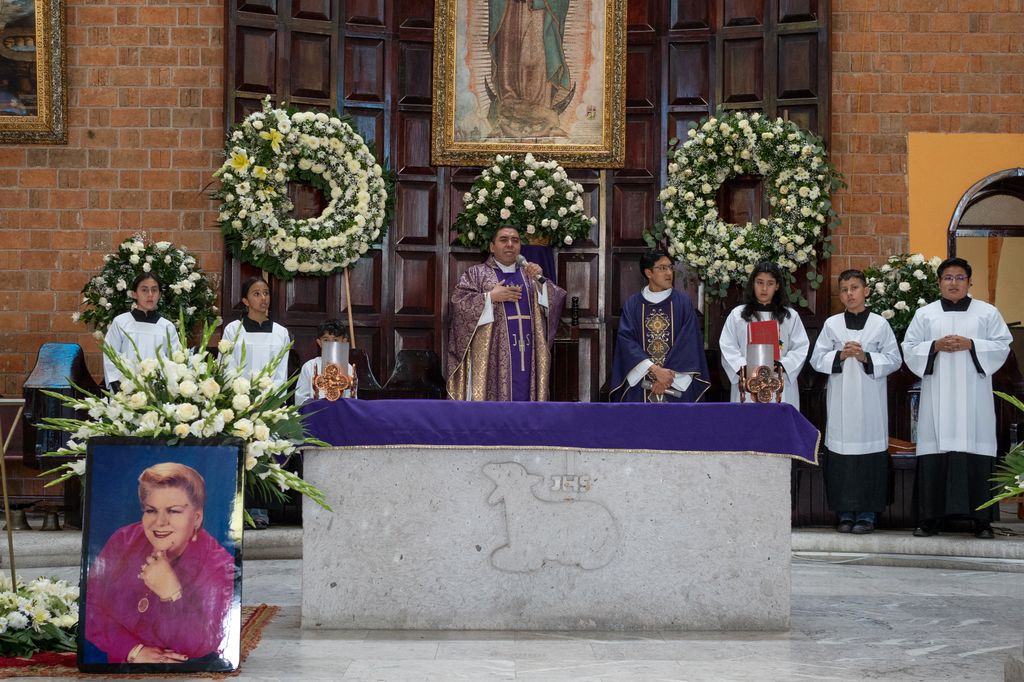 Esta fotografía corresponde al servicio religioso de Paquita en la iglesia Cristo Rey, de su natal Alto Lucero, en Veracruz, el pasado 19 de febrero  