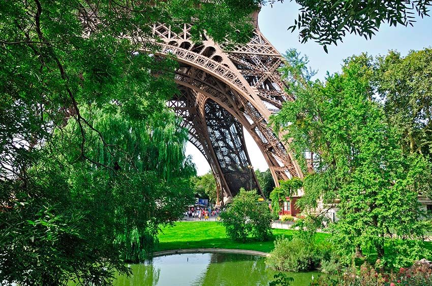 Secretos y curiosidades de la torre Eiffel de París: jardines