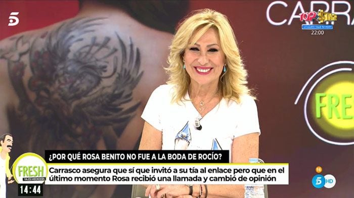 Rosa Benito: el motivo por el que no fue a la boda de Rocío Carrasco