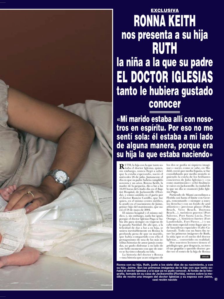 Ronna Keith con la pequeña Ruth