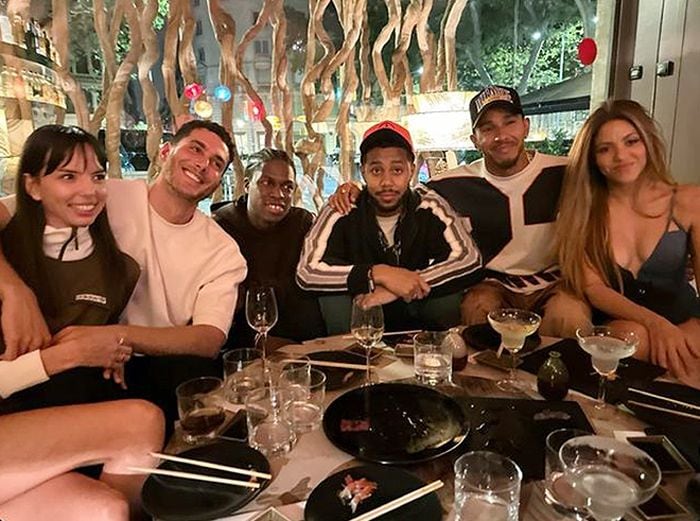 Shakira y Lewis Hamilton de cena en Barcelona