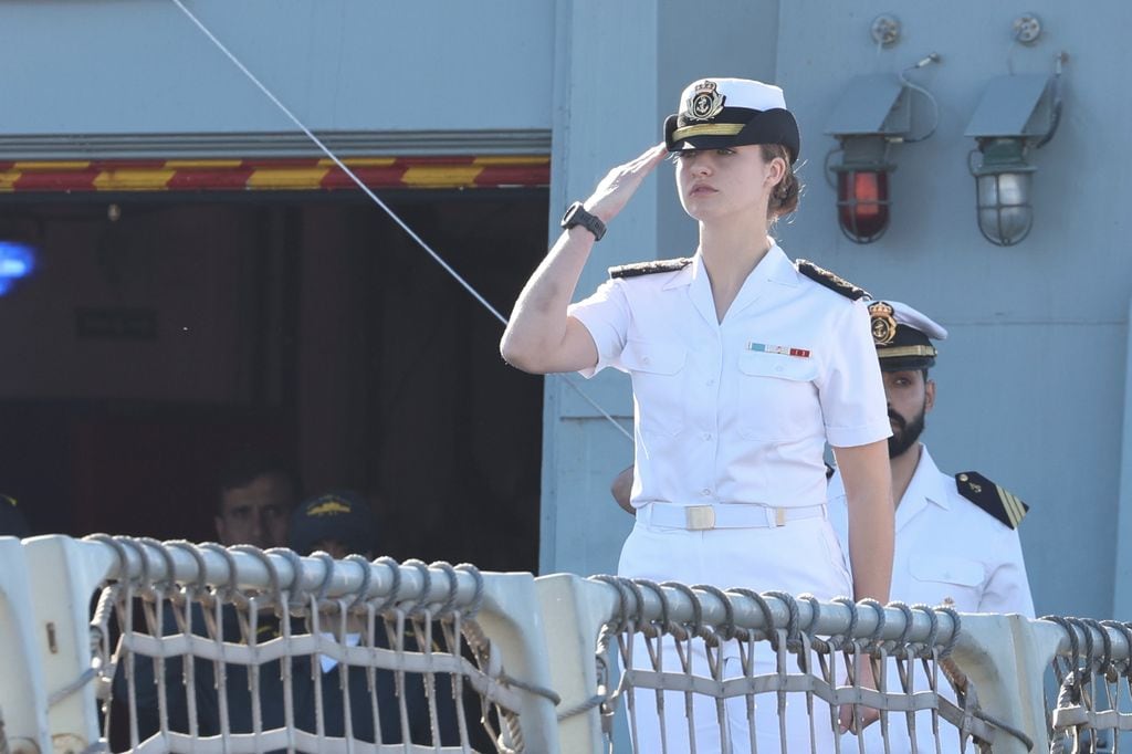 La princesa Leonor llega a Gran Canaria a bordo de Elcano 