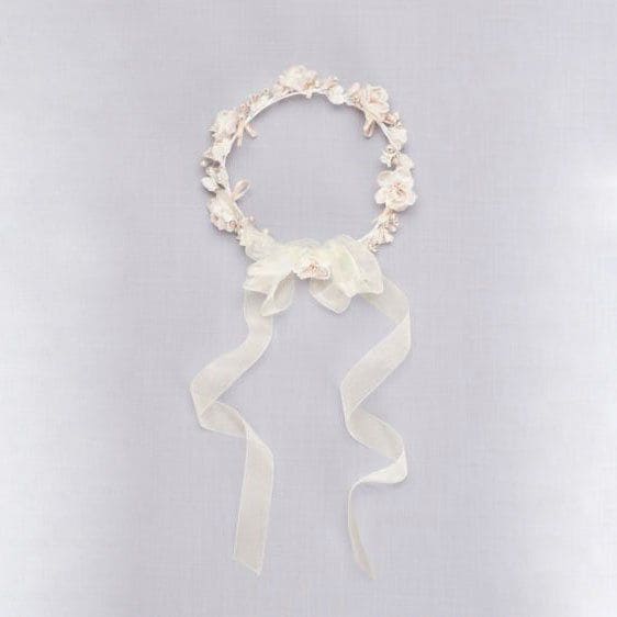 champagne pearl flower crown