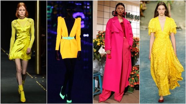 Fluorescencias y colores vivos en Versace, Saint Laurent, Jacquemus y Carolina Herrera