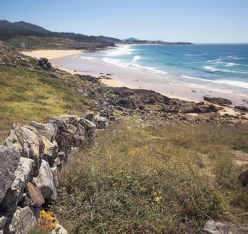 Playa de Area Longa o castro de Baroña