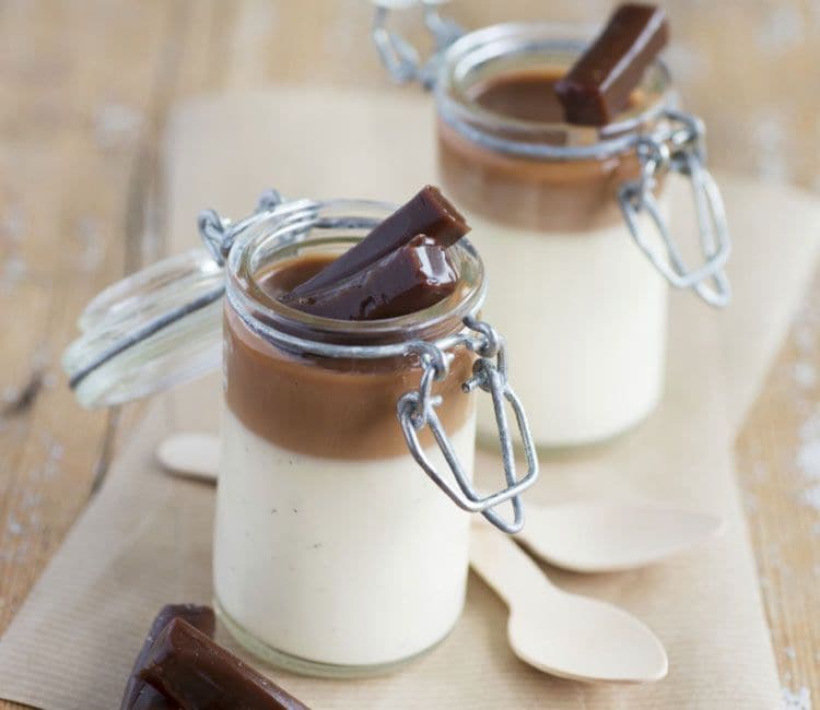 'Panacotta' con salsa de tofe