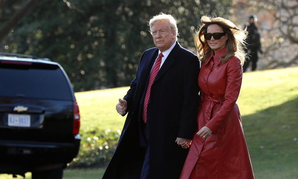 President And Mrs Trump Depart White House For Palm Beach, FL