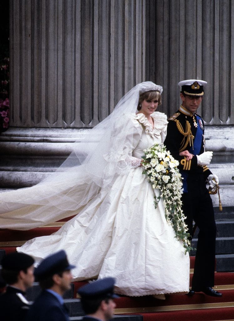 Diana de Gales el día de su boda