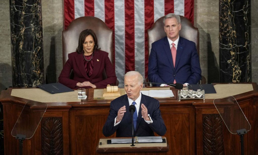 Joe Biden during a State of the Union address at the U.S. Capitol