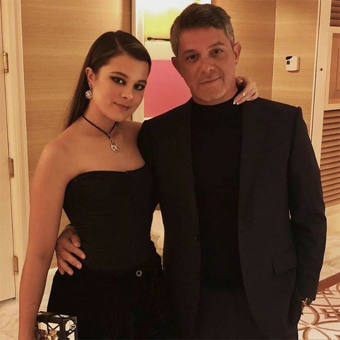 Alejandro Sanz con su hija Manuela