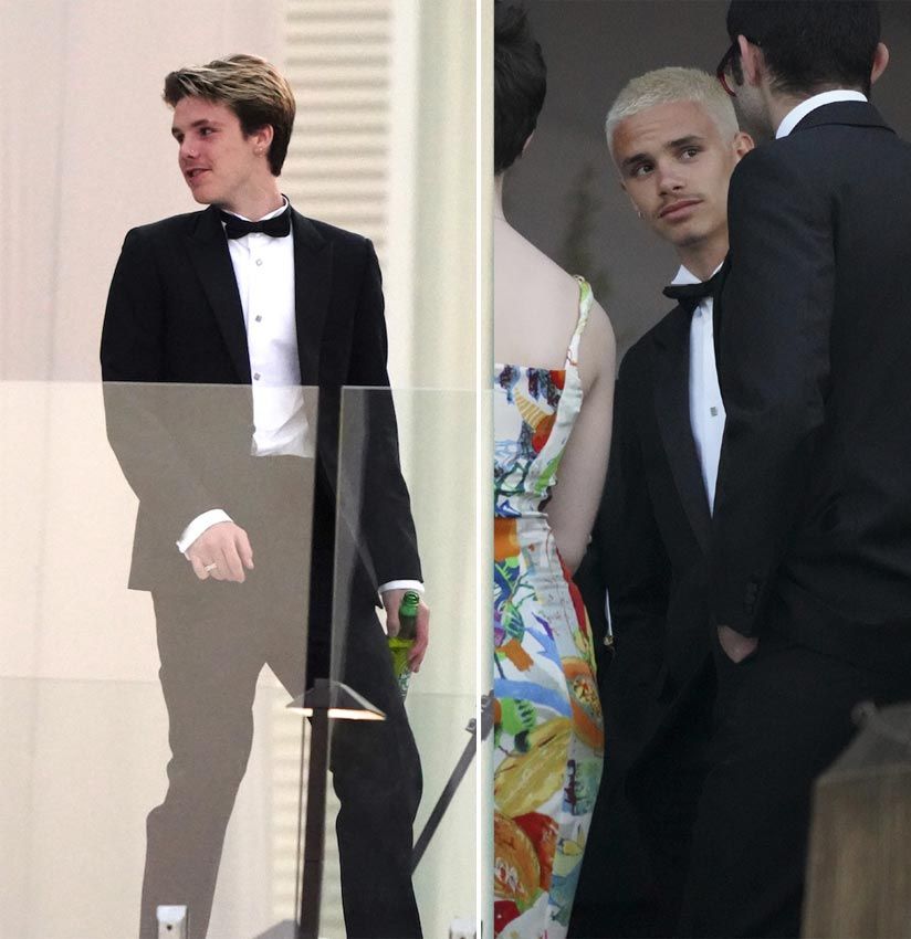 Cruz y Romeo en la boda de Brooklyn Beckham