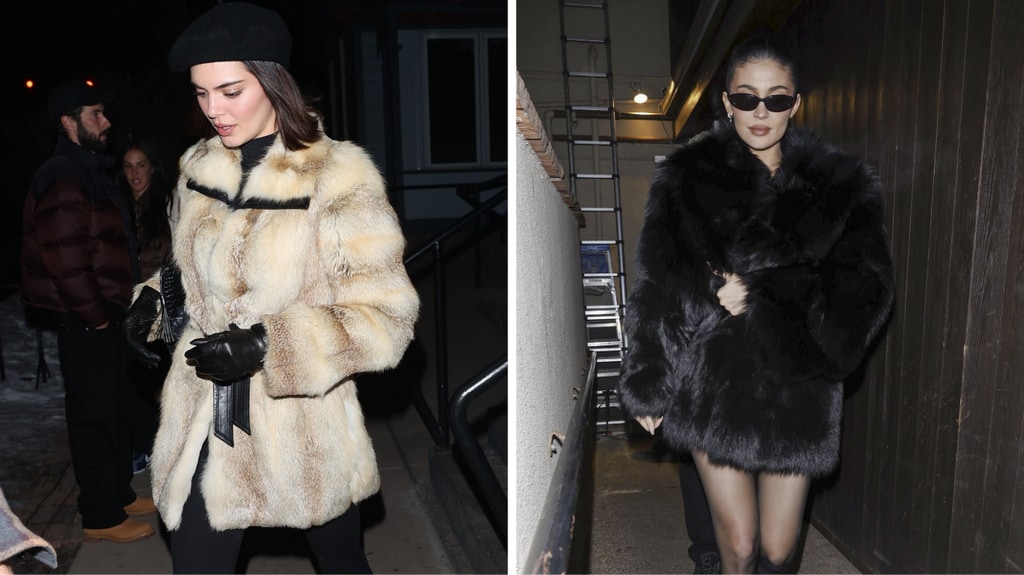 Kendall y Kylie tras cenar sushi en Aspen.