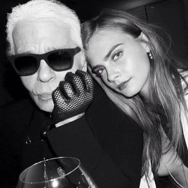 Karl Lagerfeld y Cara Delevigne