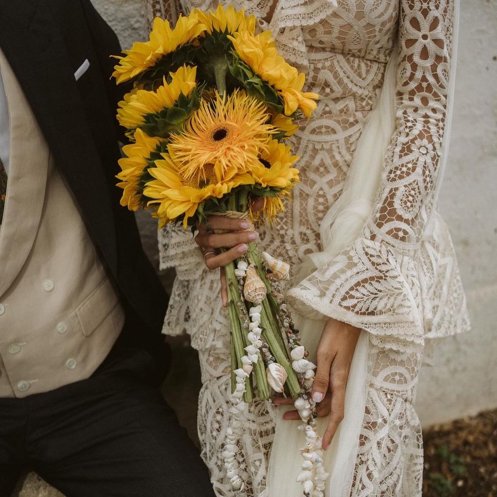 Ramo de novia amarillo