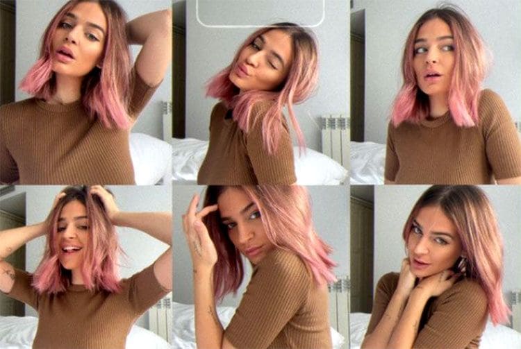 Laura Escanes posa en diferentes fotos con su nuevo color de pelo