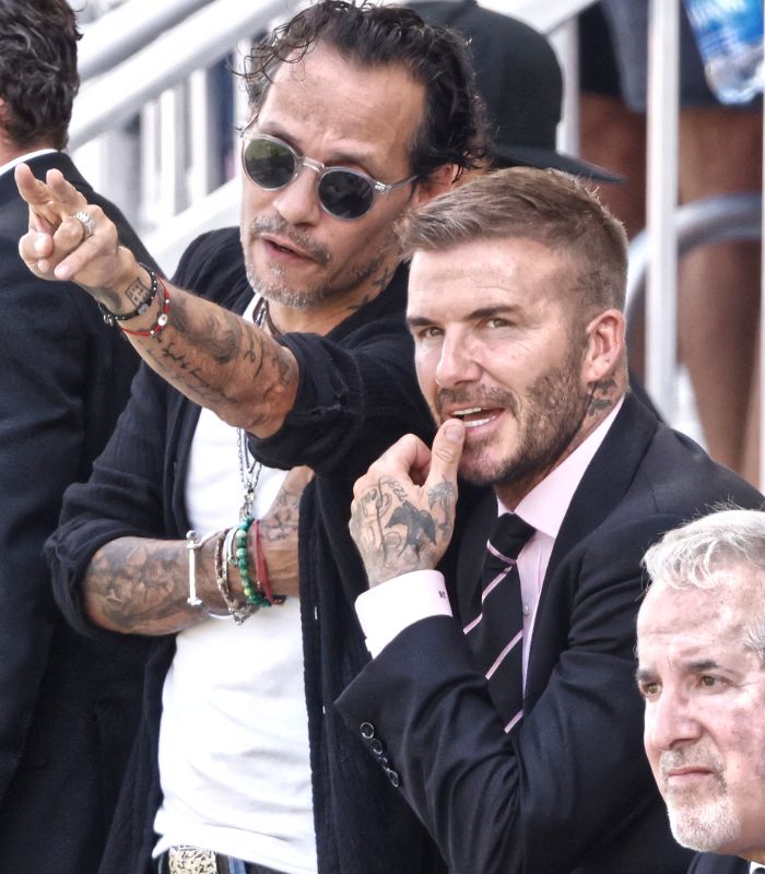 David Beckham y Marc Anthony