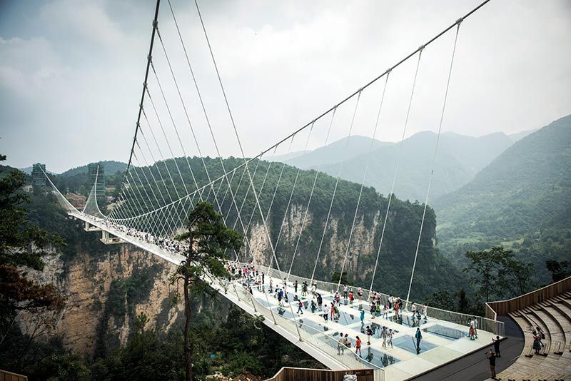 puente china Zhangjiajie vista completa