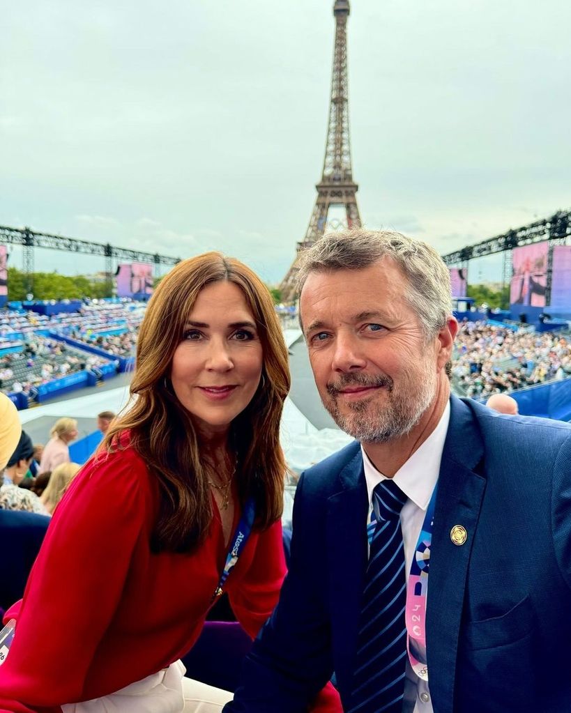 Federico y Mary de Dinamarca en la ceremonia de apertura de los Juegos Olímpicos de París de 2024