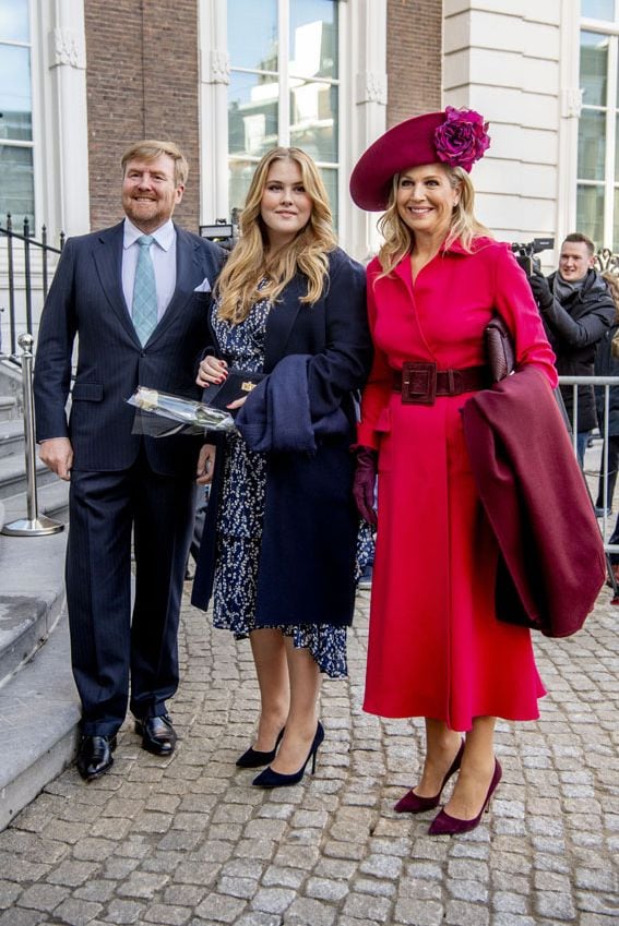 Máxima y Guillermo de Países Bajos con su hija Amalia