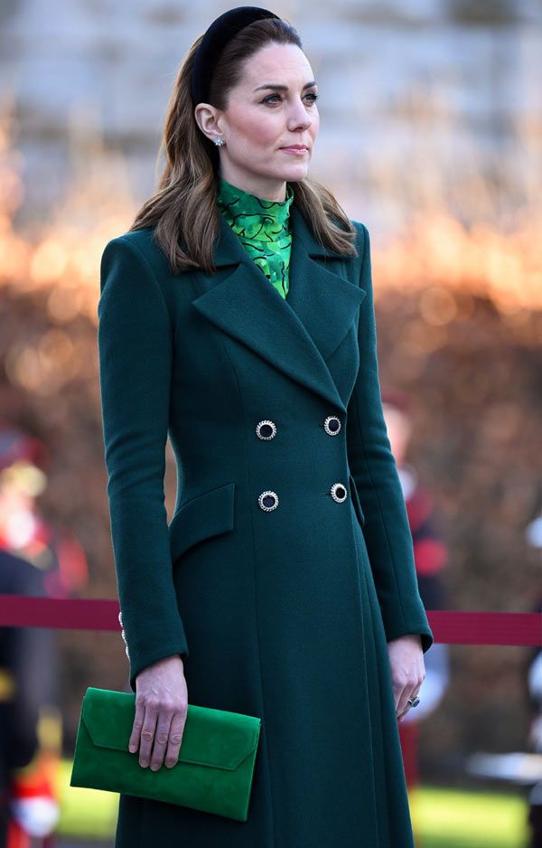 Kate Middleton con abrigo verde 