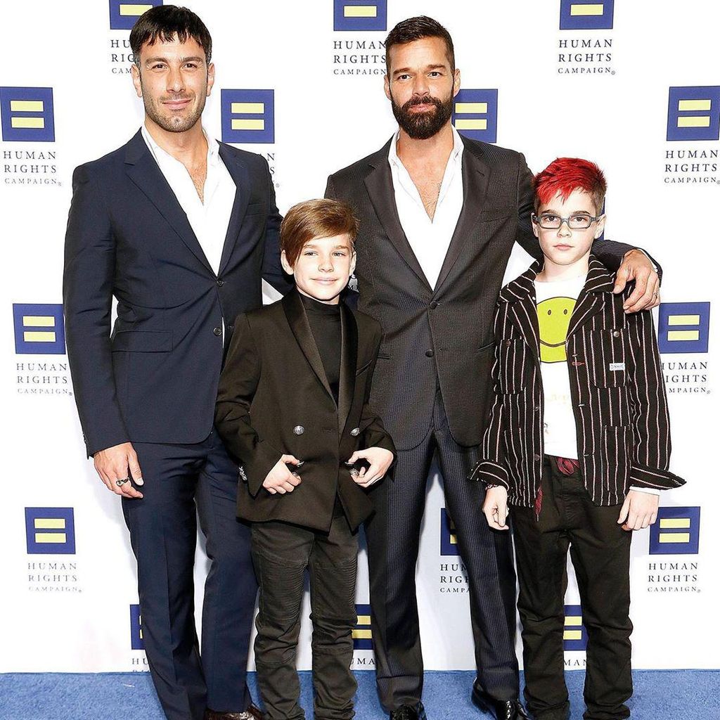 Ricky Martin y su familia