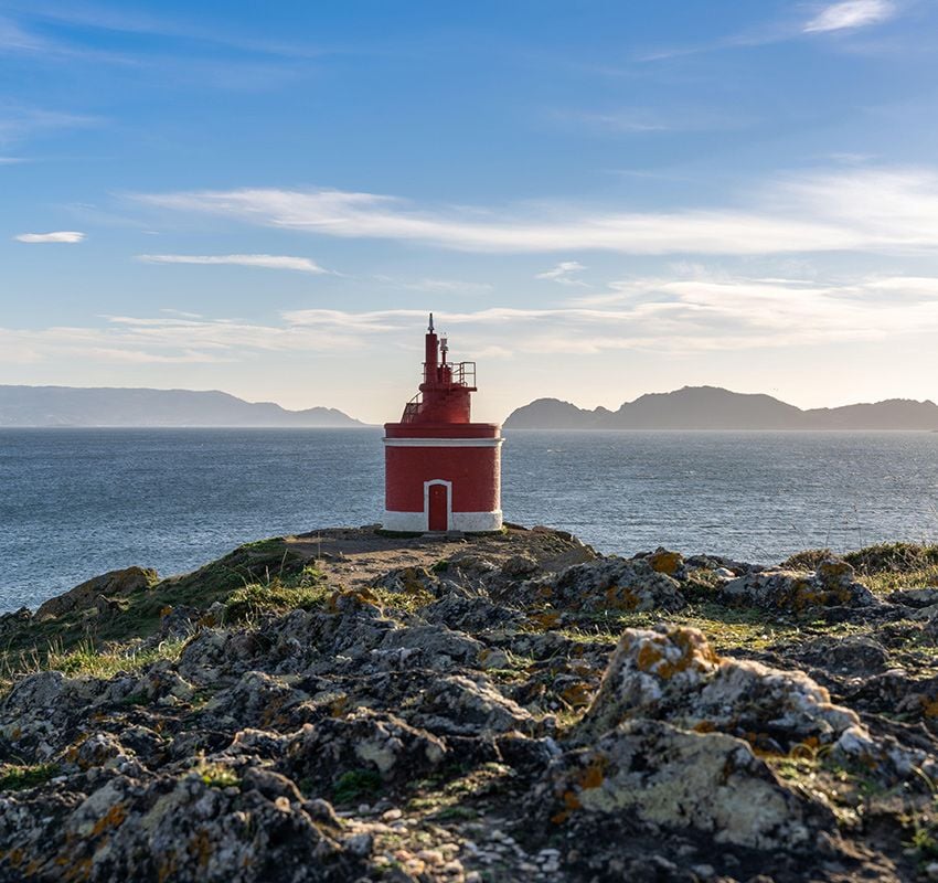 Faro de Punta Robaleira, Islas Cíes, Pontevedra, Galicia