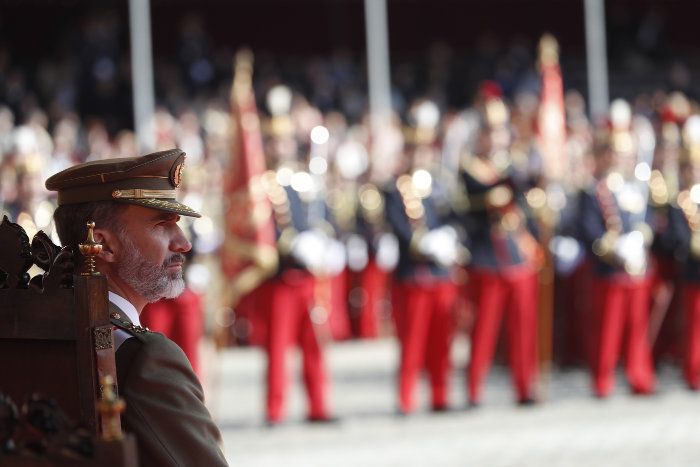 Don Felipe en un desfile militar