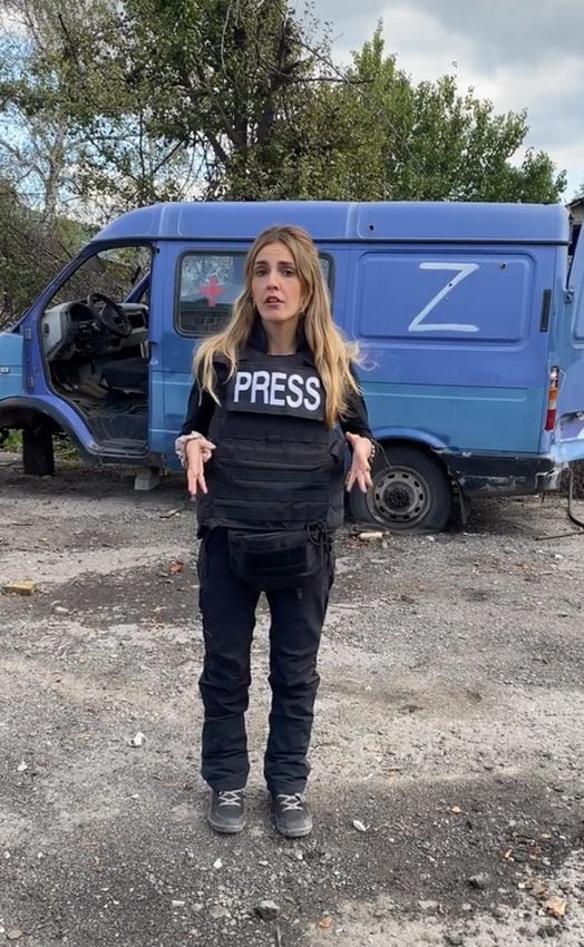 Laura de Chiclana, reportera de guerra en Ucrania