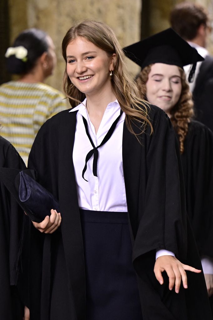 La princesa Elisabeth en su graduación en la Universidad de Oxford el 23 de julio de 2024
