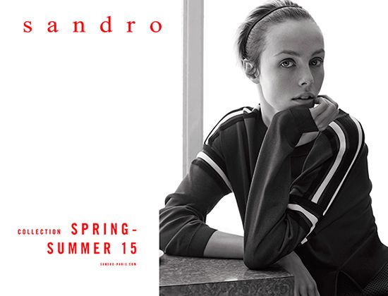 Edie Campbell, para Sandro (primavera-verano 2015)