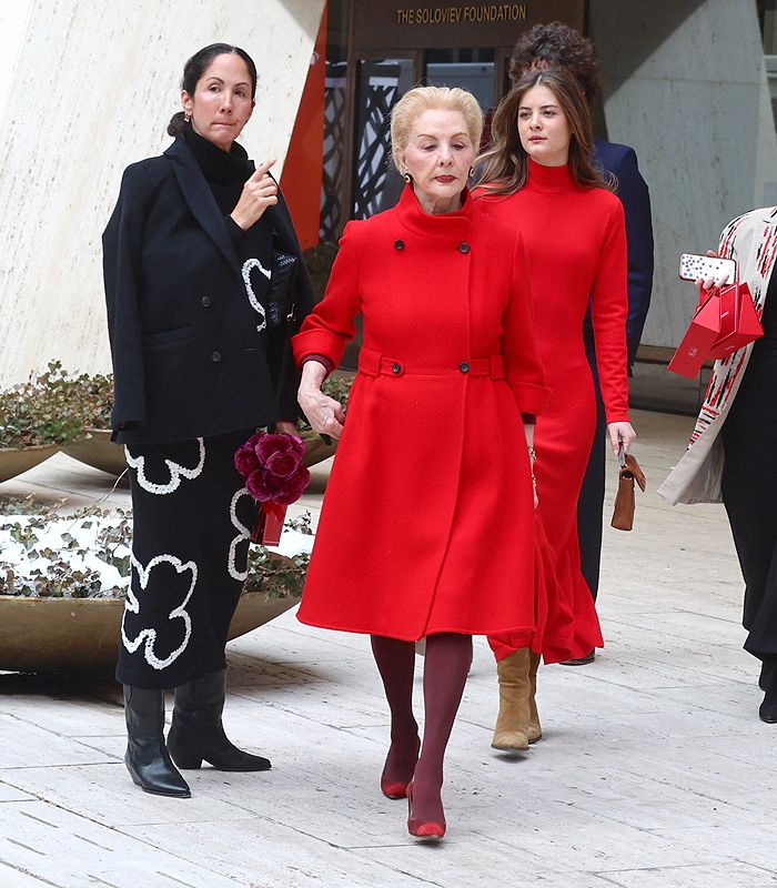 Carolina Herrera y su familia en la New York fashion week