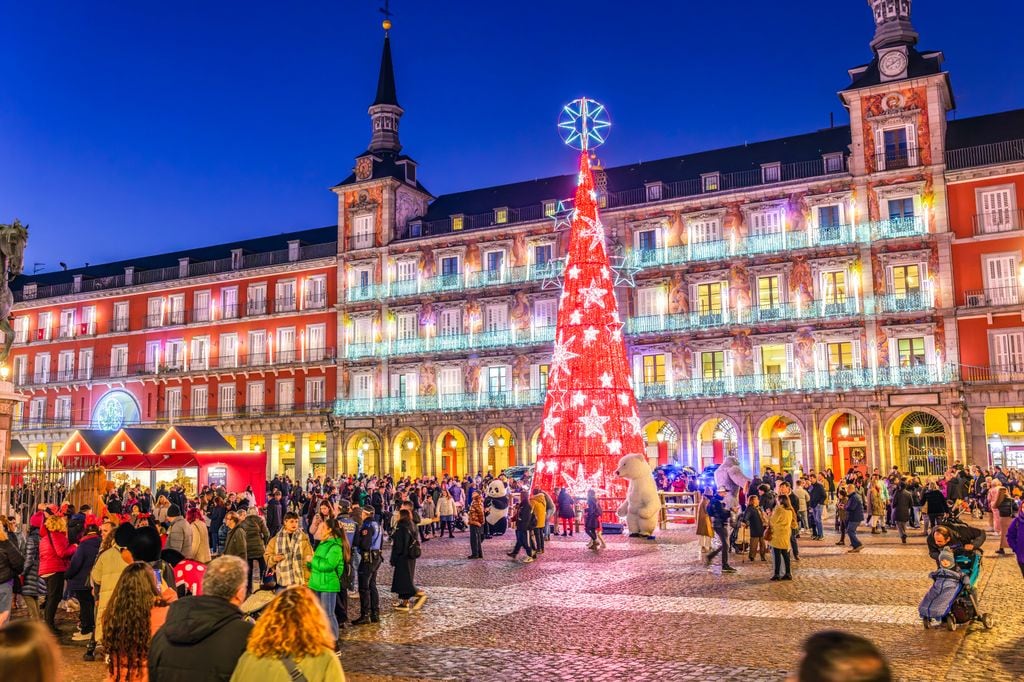 Plaza Mayor de Madrid en Navidad