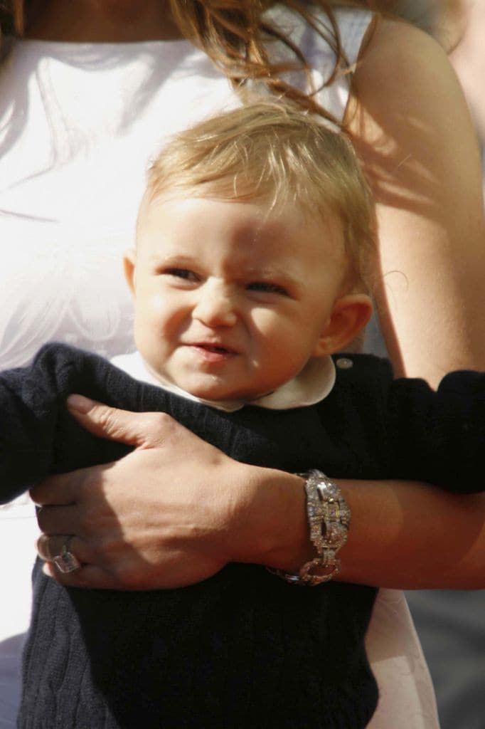 Imagen de 2007, cuando Donald Donald Trump recibió una estrella en el Paseo de la Fama de Hollywood, Los Ángeles. Barron tenía 1 año de edad