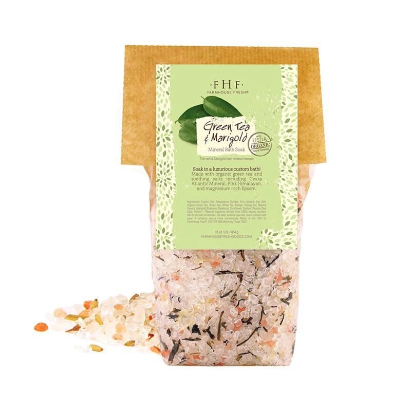 green tea amp marigold gourmet mineral bath soak