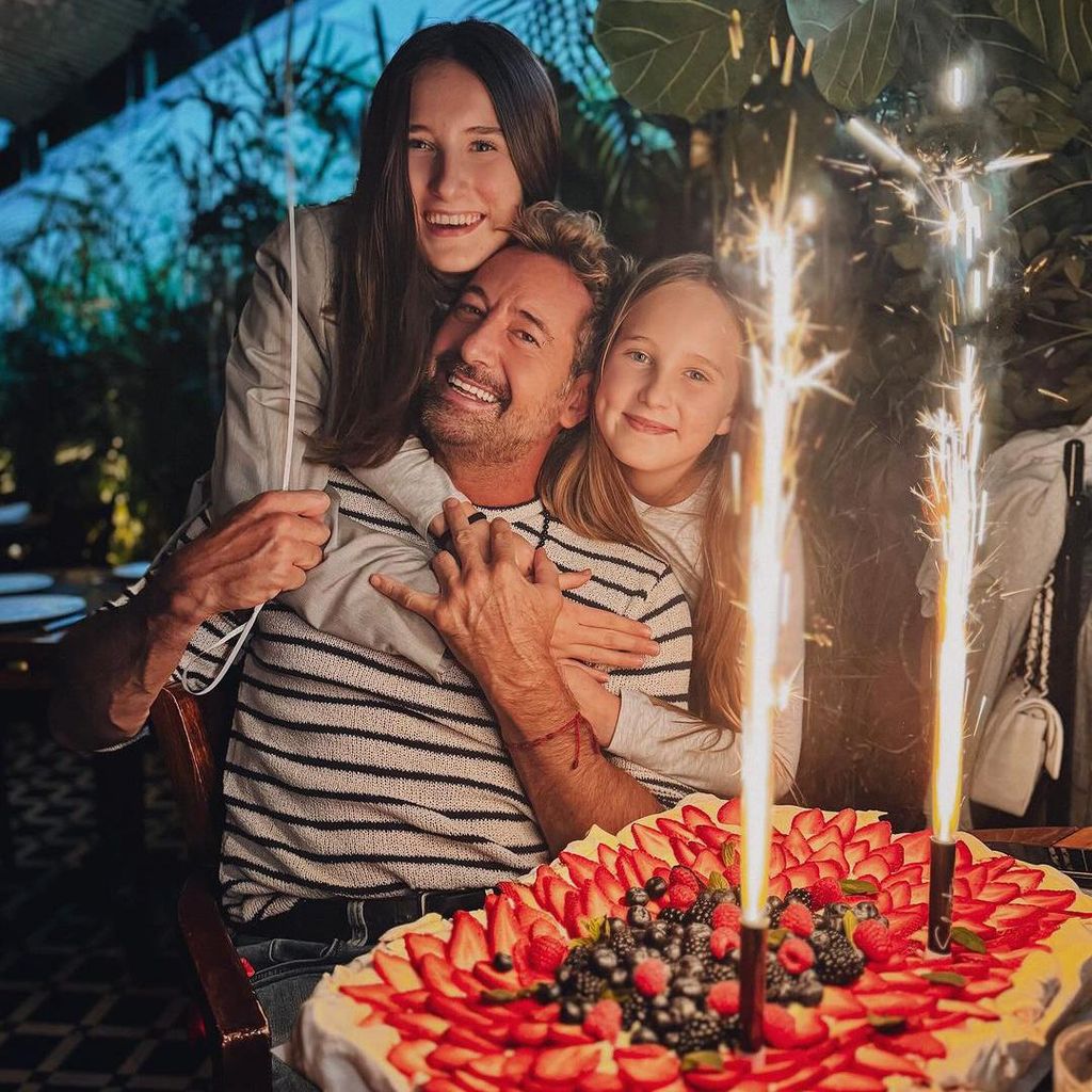 Gabriel Soto y sus dos hijas, Elissa Marie y Alexa Miranda