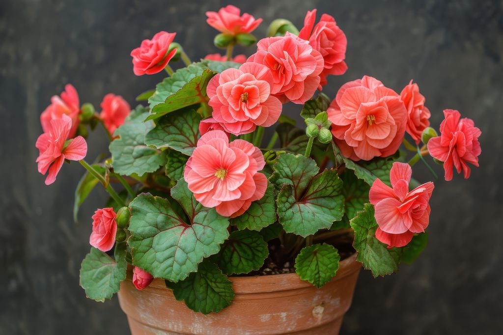 Begonia en maceta