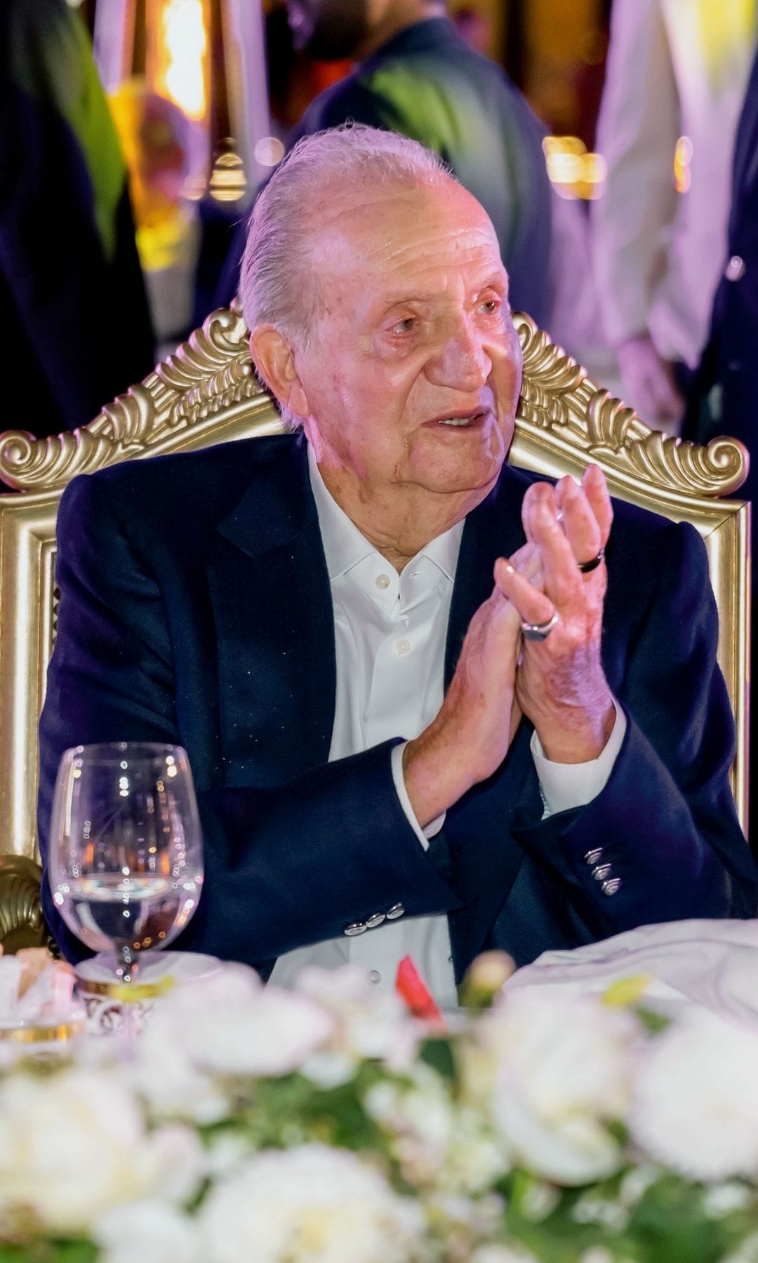 El rey Juan Carlos en otro momento de su cumpleaños