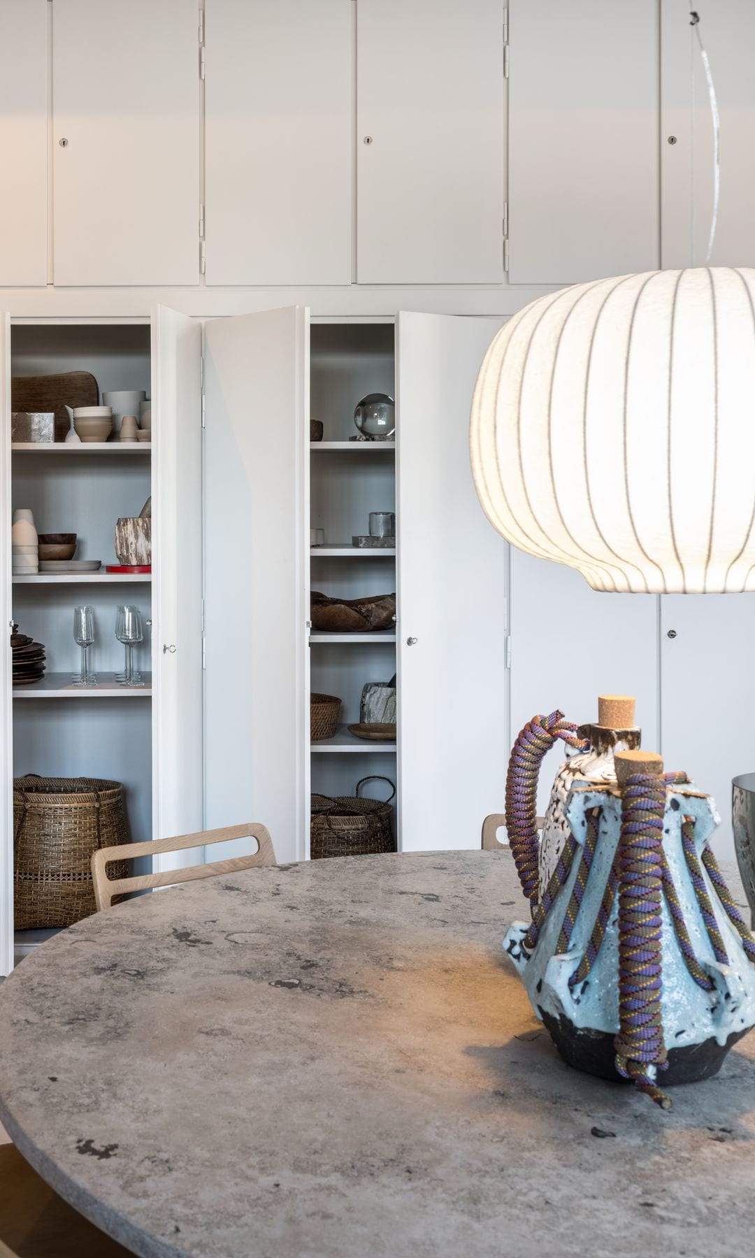 Cabinets in the dining room