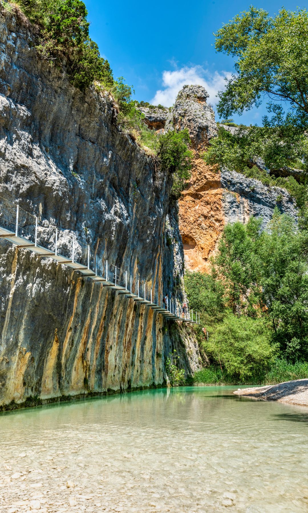 Pasarelas del río Vero, Sierra de Guara, Alquézar, Huesca