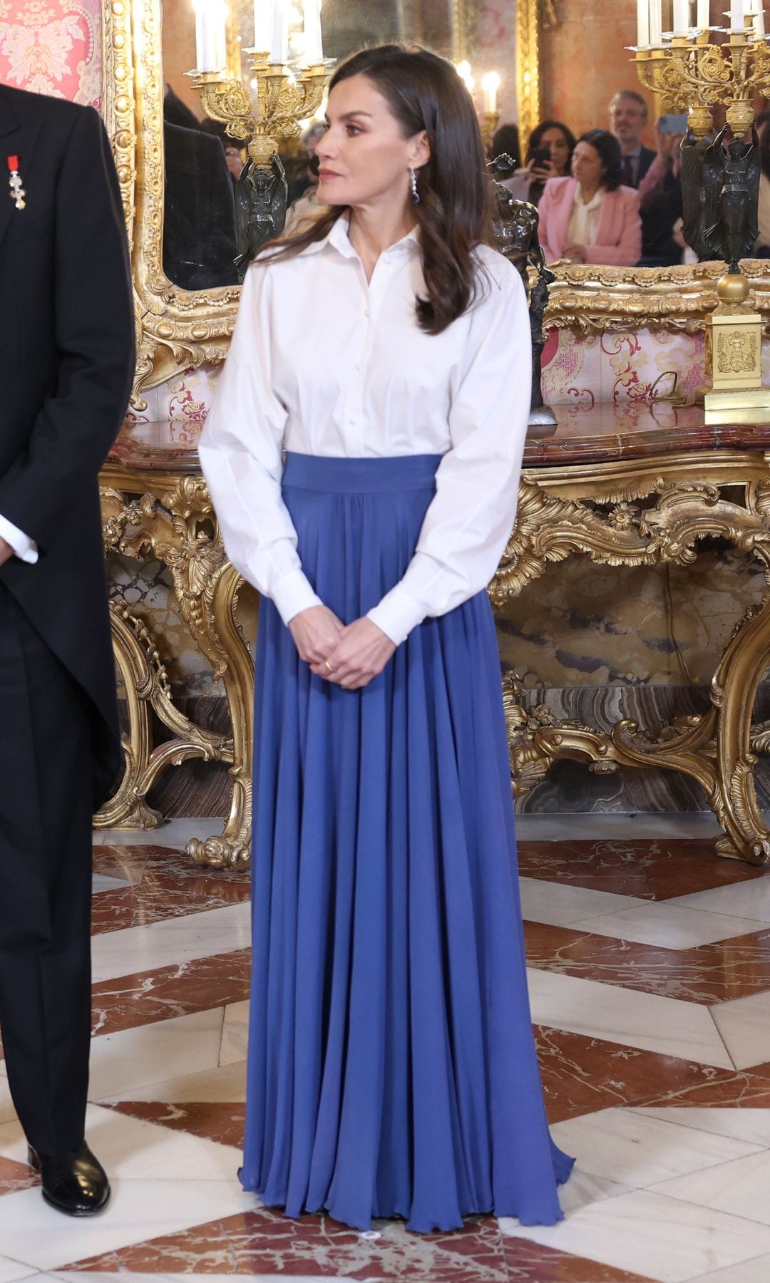 La reina Letizia en la recepción al cuerpo diplomático acreditado en España este 2025