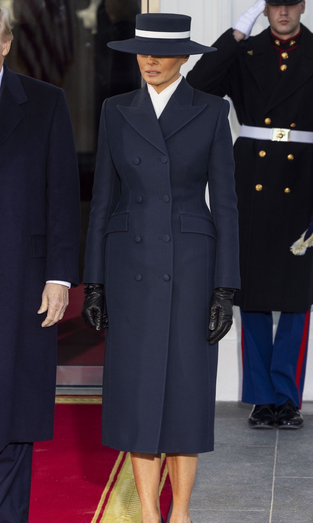 Melania y Donald Trump en un servicio religioso en la Iglesia Episcopal de San Juan en Washington, DC, el 20 de enero de 2025