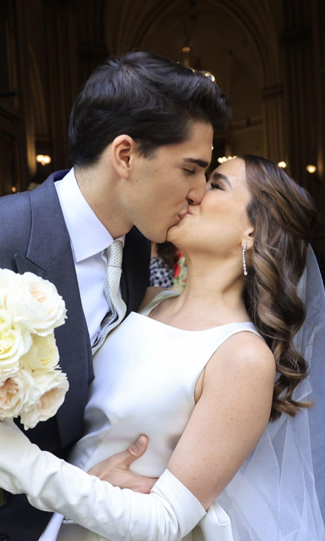 Eugenia Gil Muñoz en su boda con Javier García-Obregón