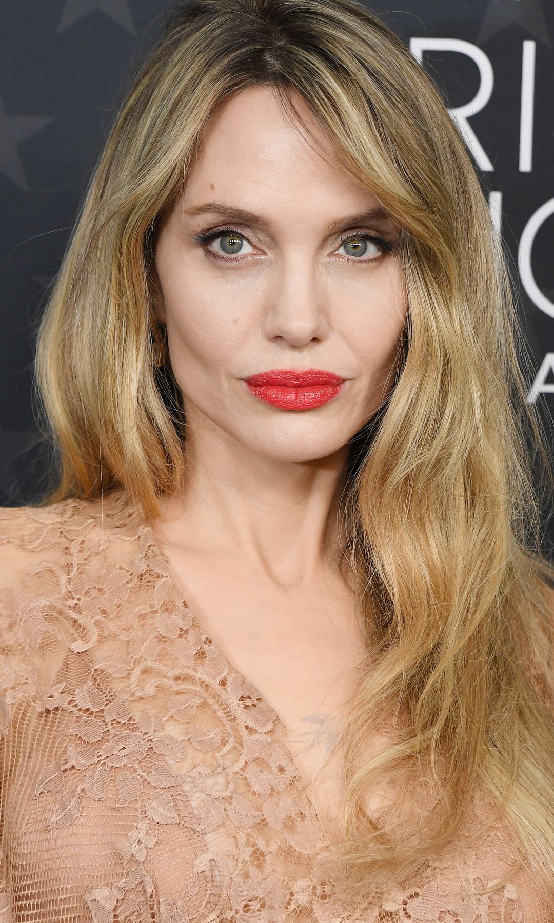 Angelina Jolie arrives at the 30th Annual Critics Choice Awards at Barker Hangar on February 07, 2025 in Santa Monica, California.  (Photo by Steve Granitz/FilmMagic)