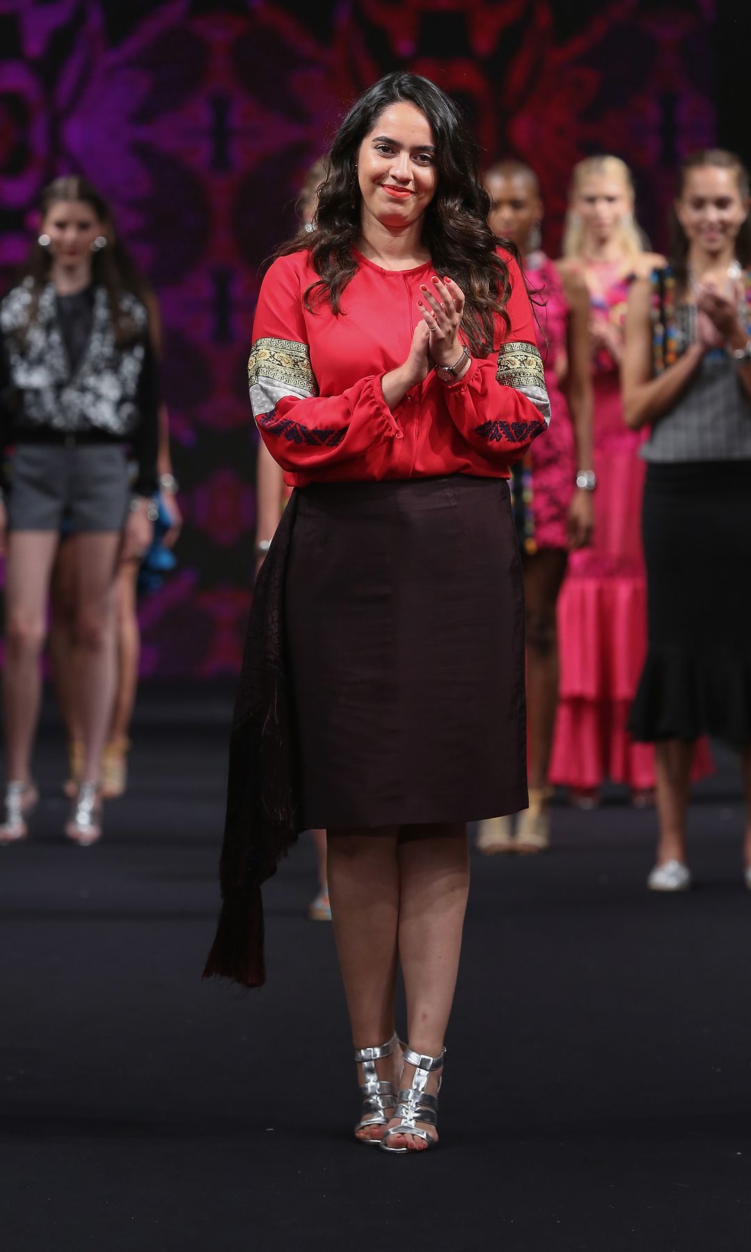 La diseñadora Montserrat Messeguer en el Mercedes-Benz Fashion Week Mexico Primavera/Verano 2017 en la Ciudad de México