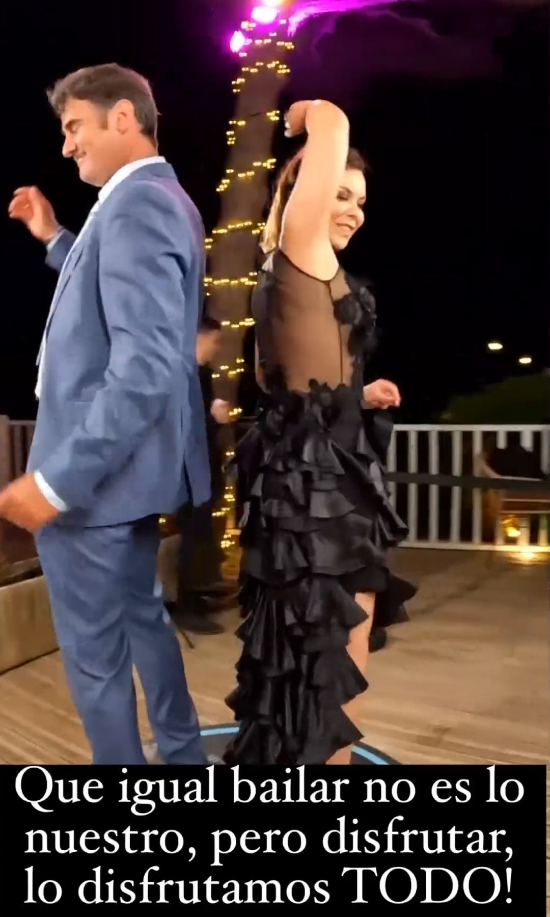 Jesulín de Ubrique y María José Campanario bailando en una boda, verano de 2024