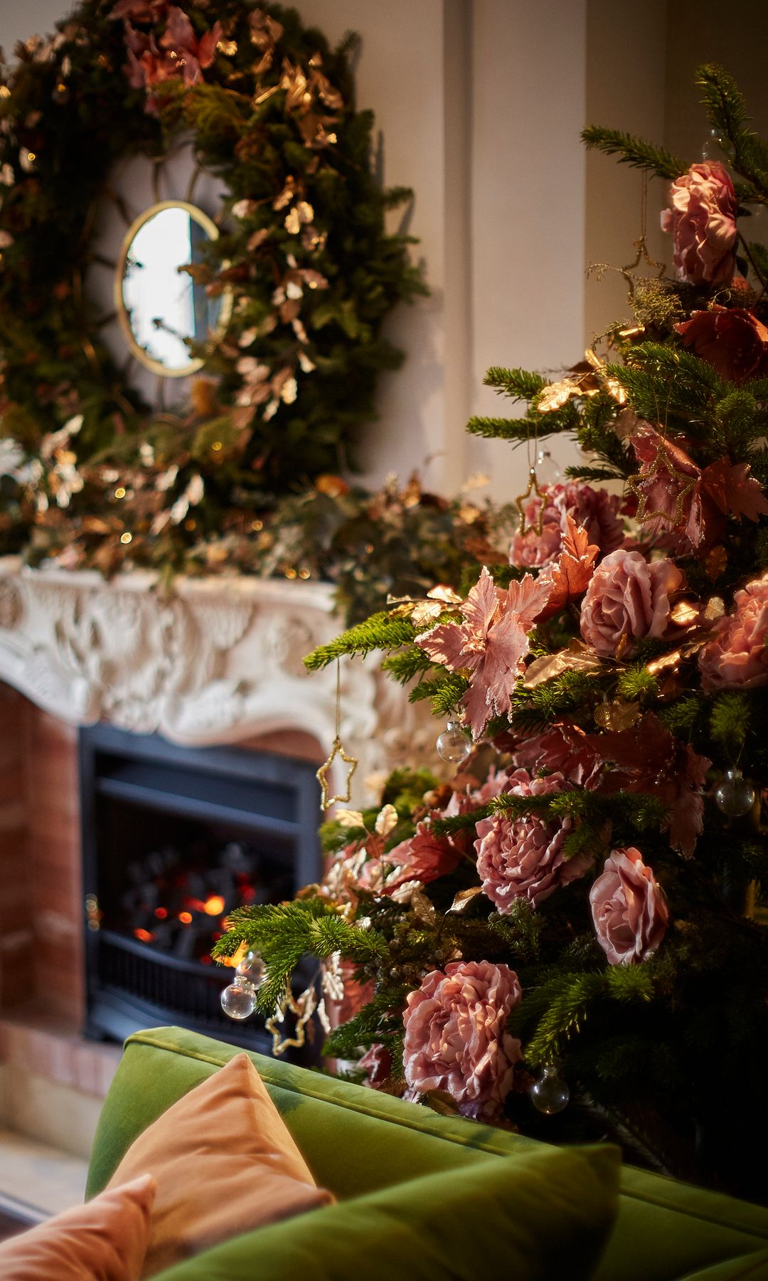 Salón decorado de Navidad