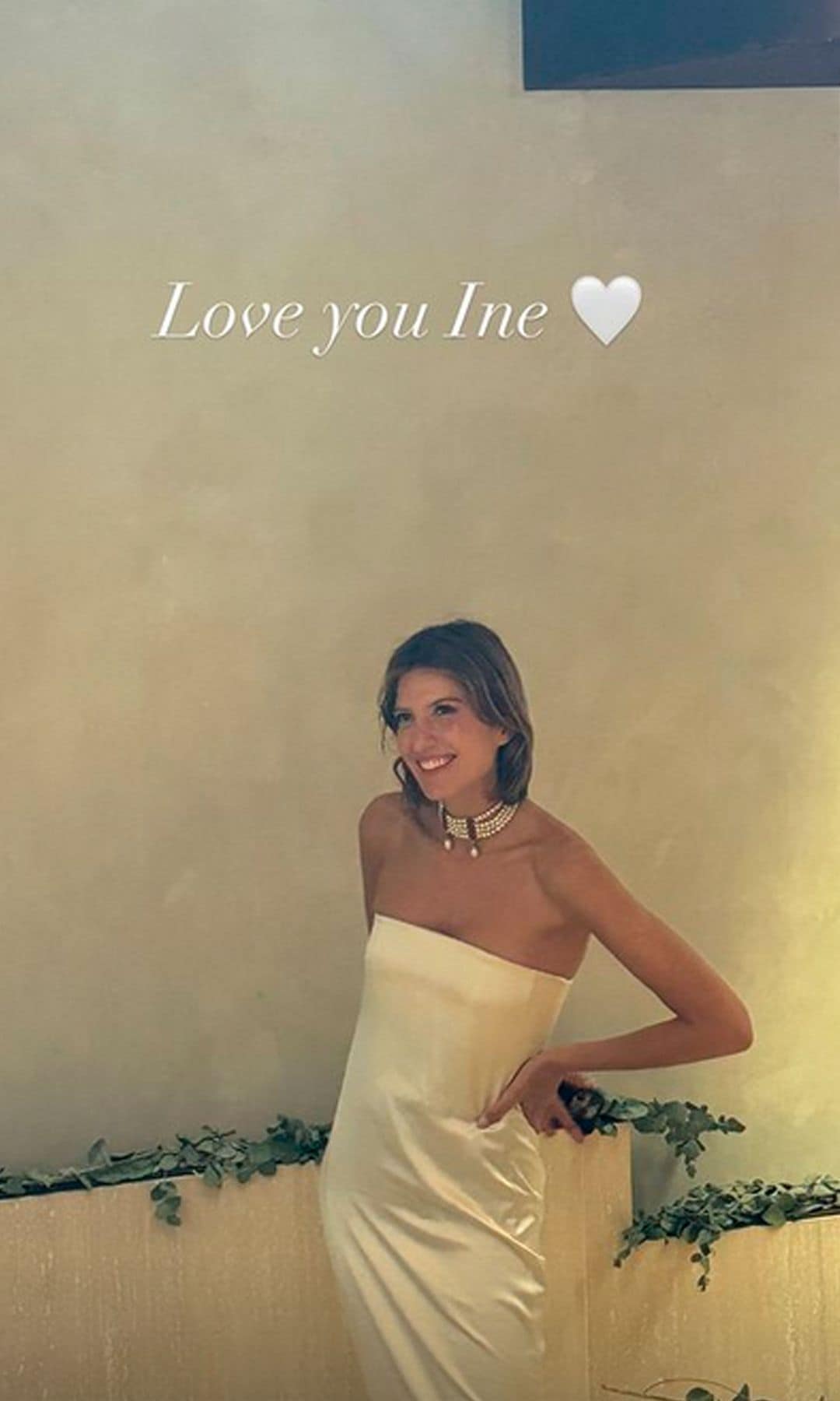 Inés Ybarra en su boda