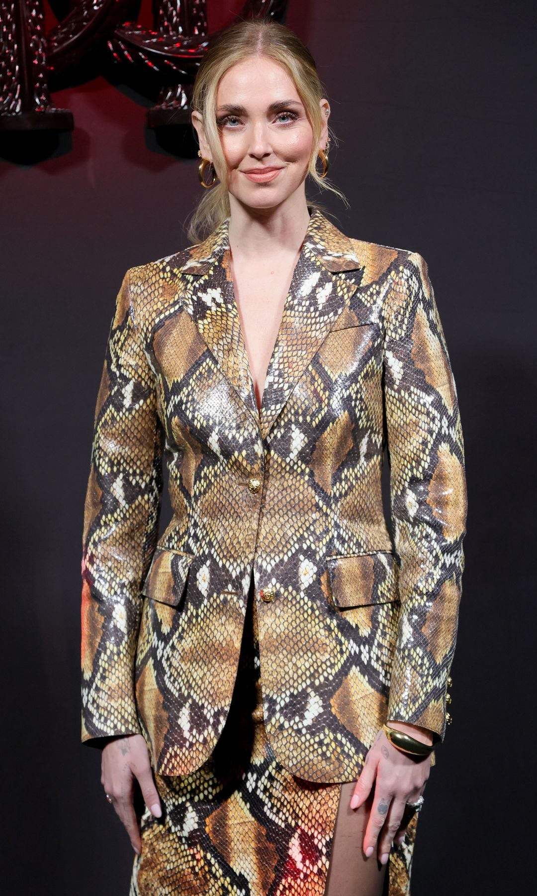 Chiara Ferragni attends the Roberto Cavalli fashion show during the Milan Fashion Week - Womenswear Fall/Winter 2025/2026 on February 27, 2025 in Milan, Italy. (Photo by Vittorio Zunino Celotto/Getty Images)