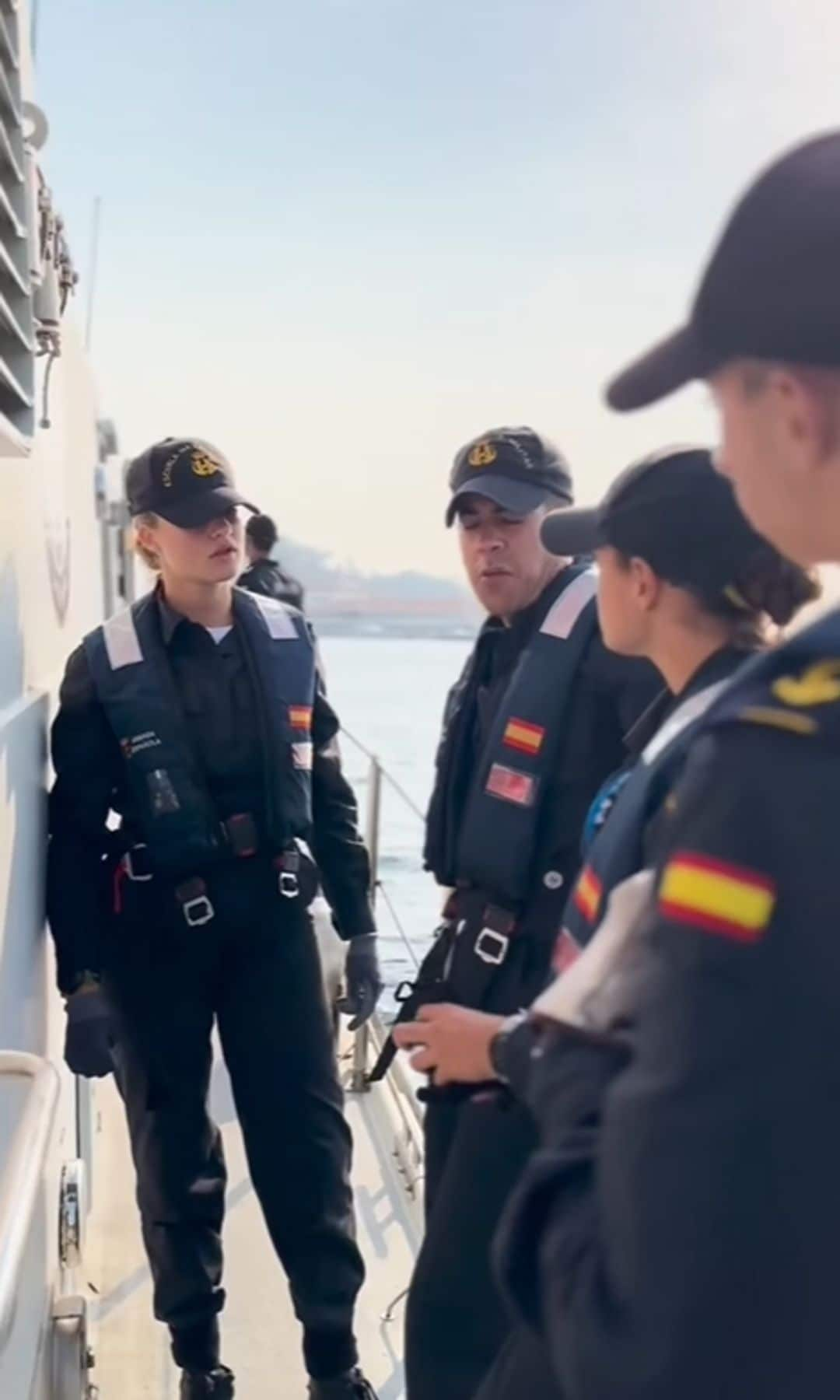 La princesa Leonor en unas maniobras militares en la Escuela NAval de Marín de La Armada el 20 de septiembre de 2024