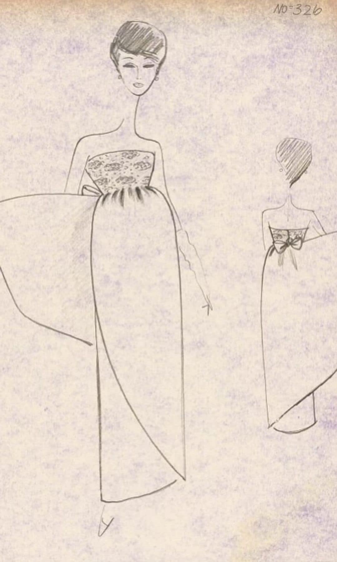 Boceto Givenchy 1966